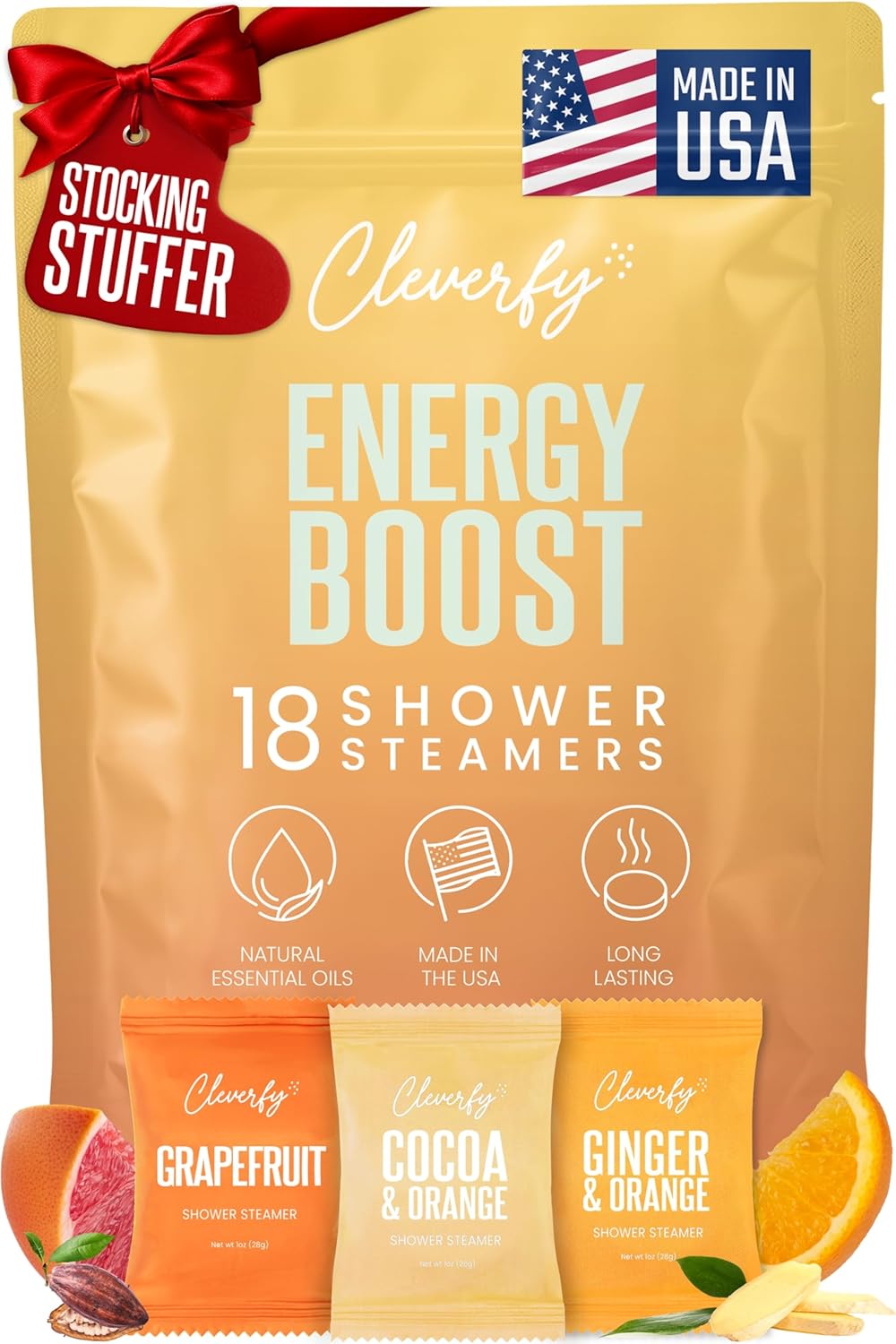 Cleverfy Energy Boost Megapack of 18 Shower Steamers – Cleverfy Beauty