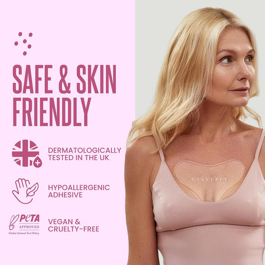 Cleverfy Anti-Wrinkle Silicone Chest Pads | 2 Pack T-shape