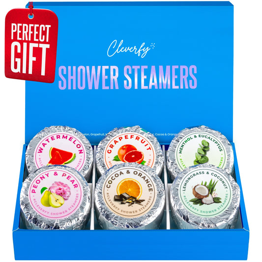 Cleverfy Blue (Mini) Gift Set of 6 Shower Steamers