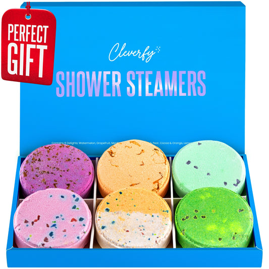 Cleverfy Blue Gift Set of 6 Shower Steamers