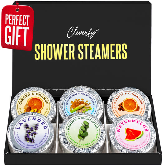 Cleverfy Men's Gift Set of 6 Shower Steamers
