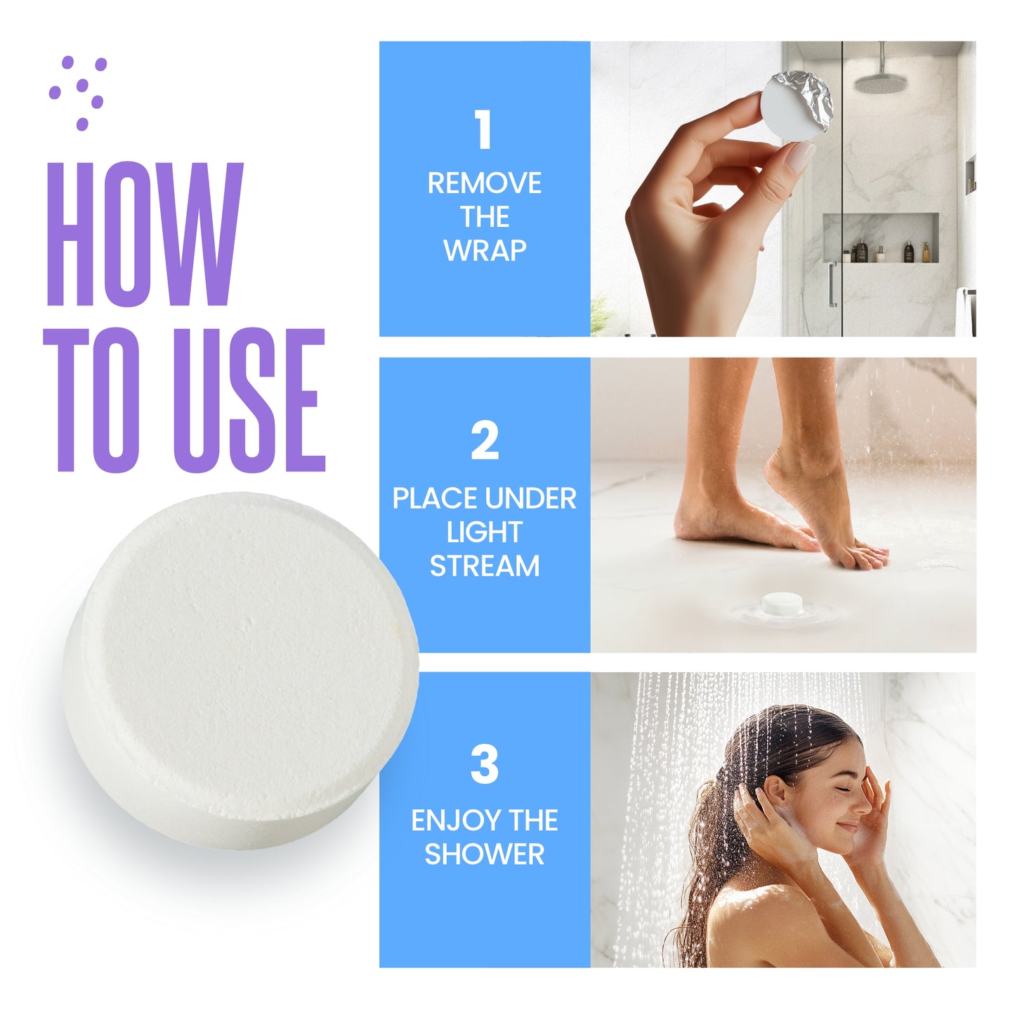 Cleverfy Blue (Mini) Gift Set of 6 Shower Steamers