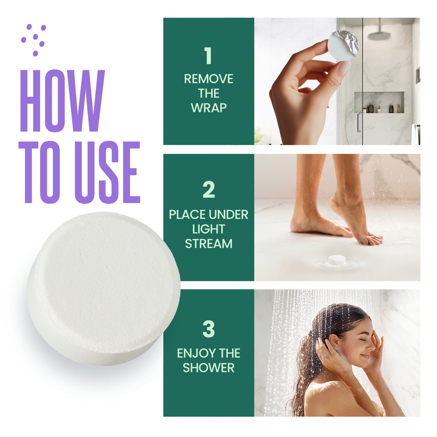 Cleverfy Green (Mini) Gift Set of 6 Shower Steamers