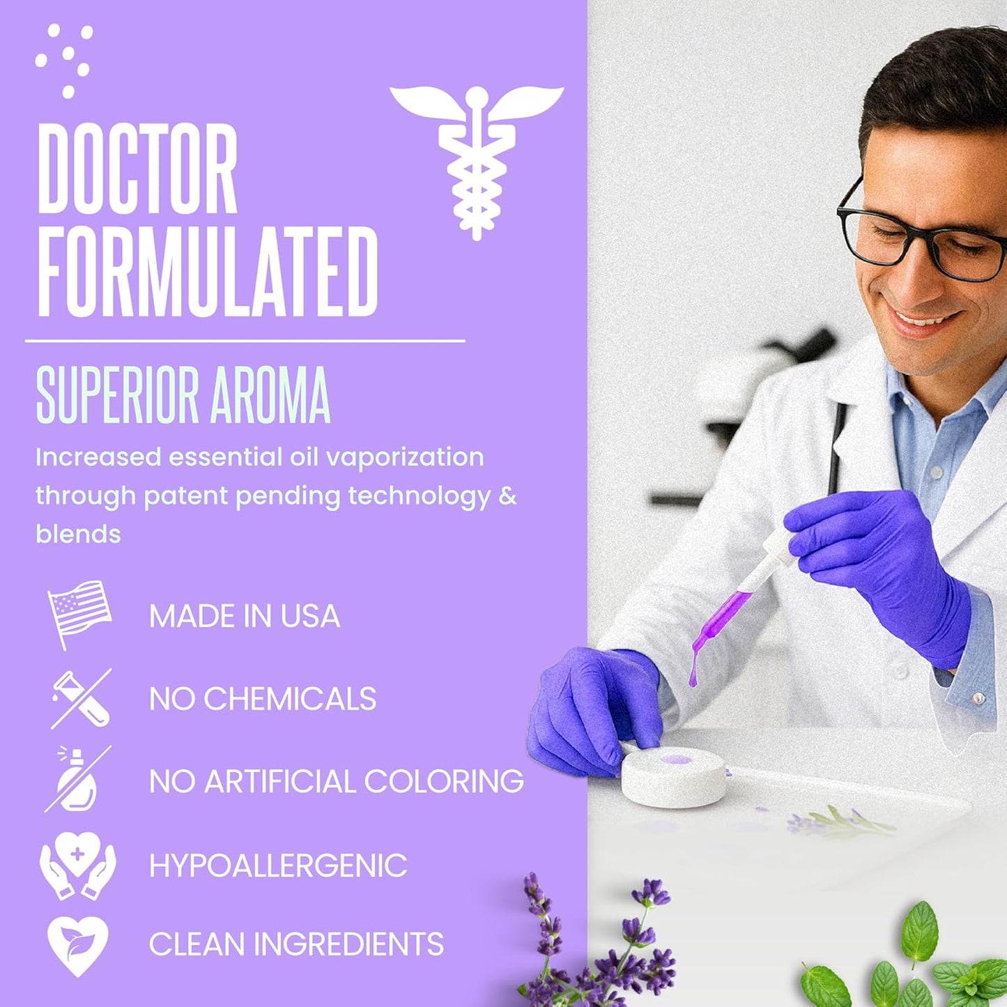 Cleverfy Purple Gift Set of 6 Shower Steamers