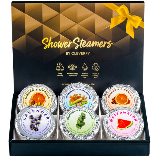 Cleverfy Men's Gift Set of 6 Shower Steamers
