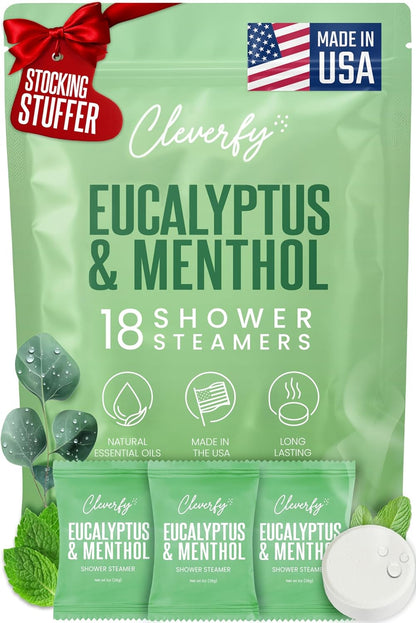 Cleverfy Eucalyptus and Menthol Megapack of 18 Shower Steamers