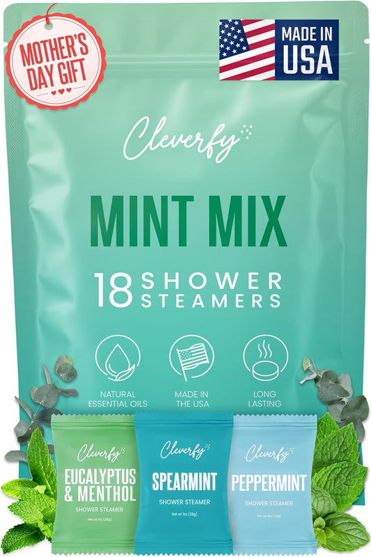 Cleverfy MintMix Megapack of 18 Shower Steamers