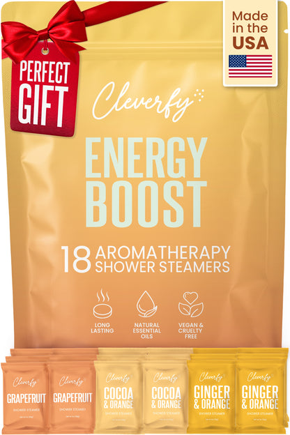 Cleverfy Energy Boost Megapack of 18 Shower Steamers
