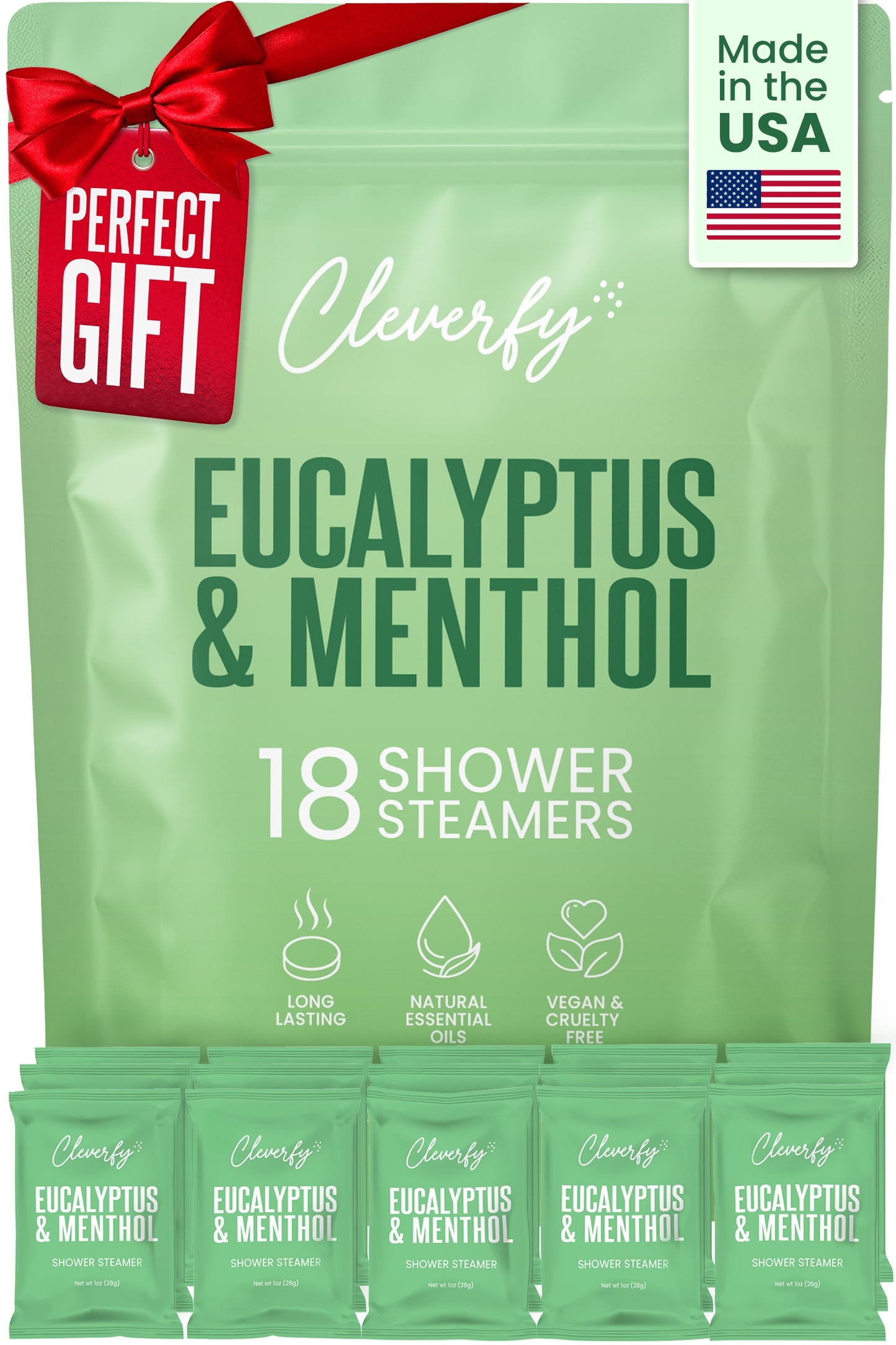 Cleverfy Eucalyptus and Menthol Megapack of 18 Shower Steamers