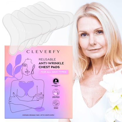 Cleverfy Anti-Wrinkle Silicone Chest Pads | 6 Pack T-shape