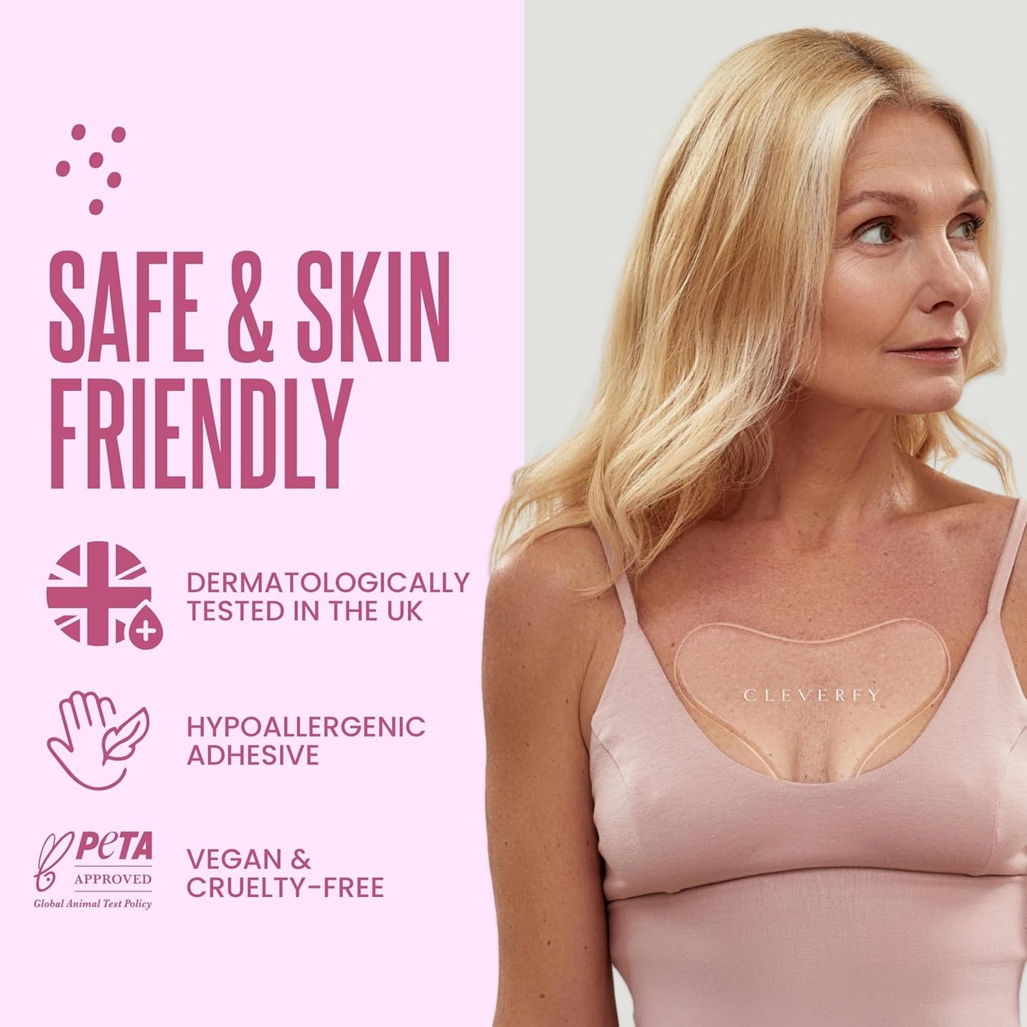 Cleverfy Anti-Wrinkle Silicone Chest Pads | 2 Pack T-shape