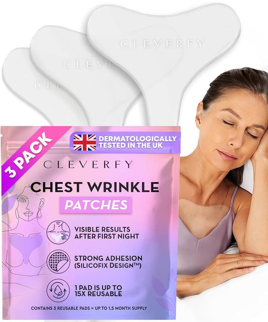 Cleverfy Anti-Wrinkle Silicone Chest Pads | 3 Pack T-shape