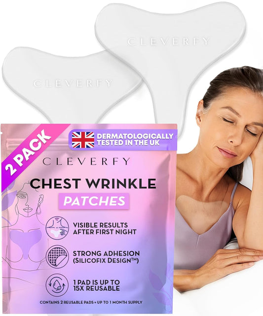 Cleverfy Anti-Wrinkle Silicone Chest Pads | 2 Pack T-shape