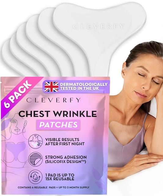 Cleverfy Anti-Wrinkle Silicone Chest Pads | 6 Pack T-shape