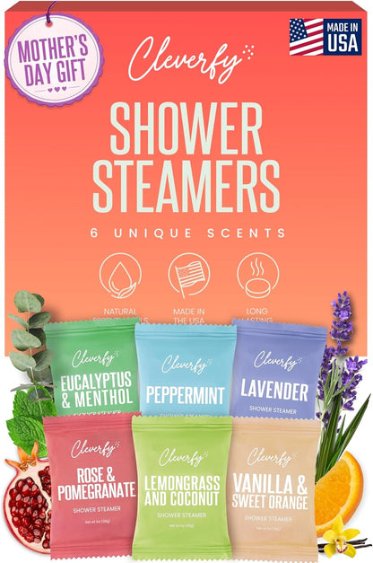 Cleverfy Red Gift Set of 6 Shower Steamers