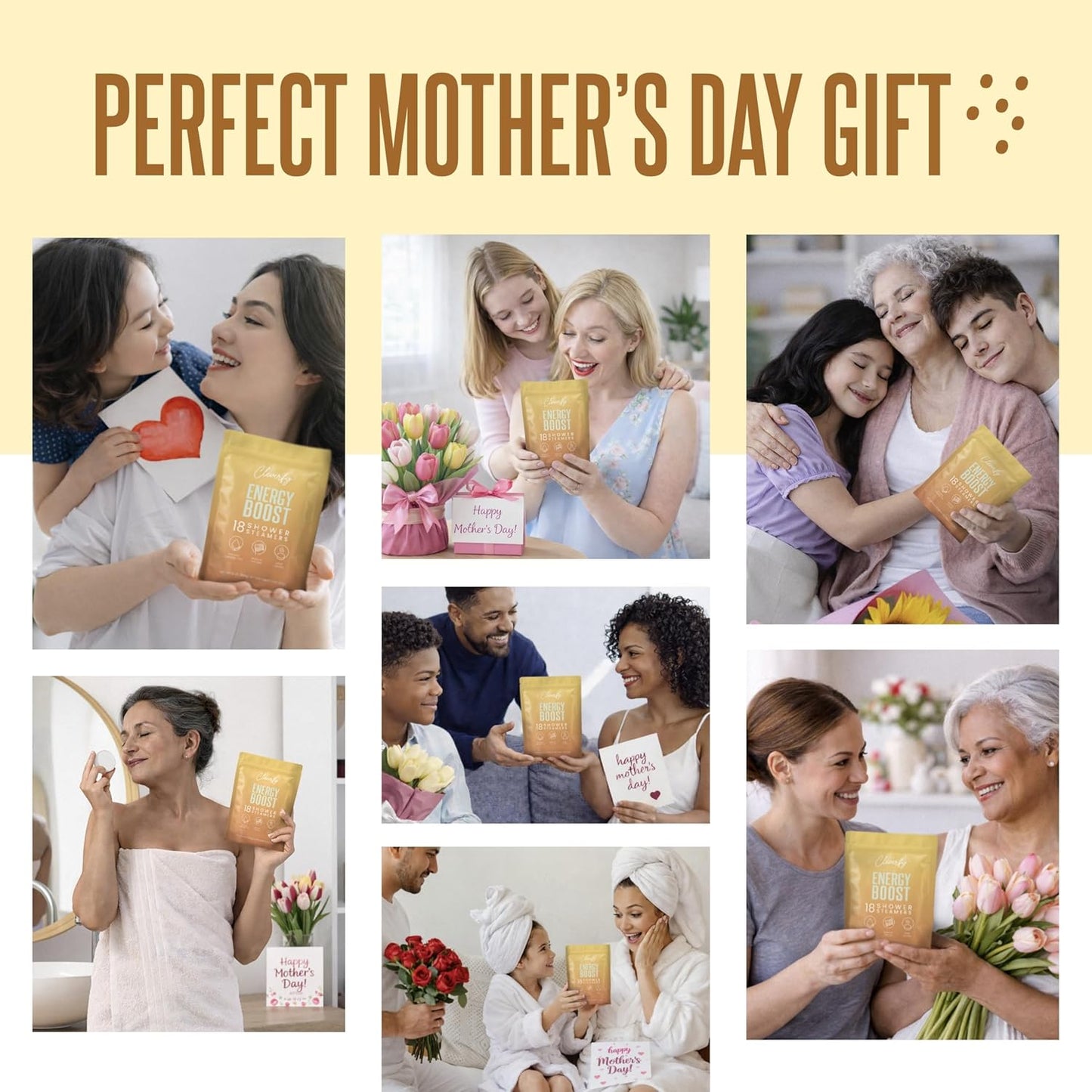 Cleverfy Energy Boost Megapack of 18 Shower Steamers