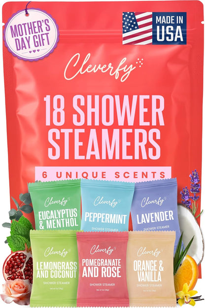 Cleverfy Red Megapack of 18 Shower Steamers
