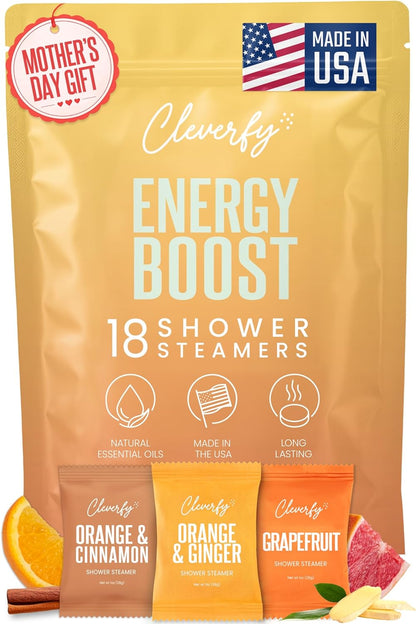 Cleverfy Energy Boost Megapack of 18 Shower Steamers
