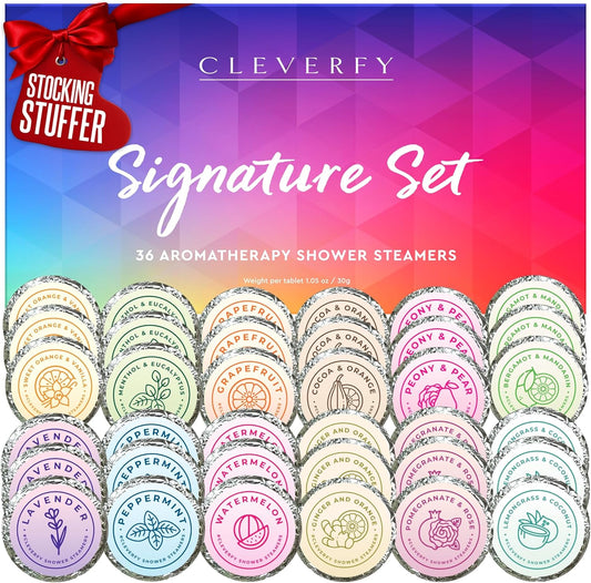 Cleverfy Signature Set of 36 Shower Steamers