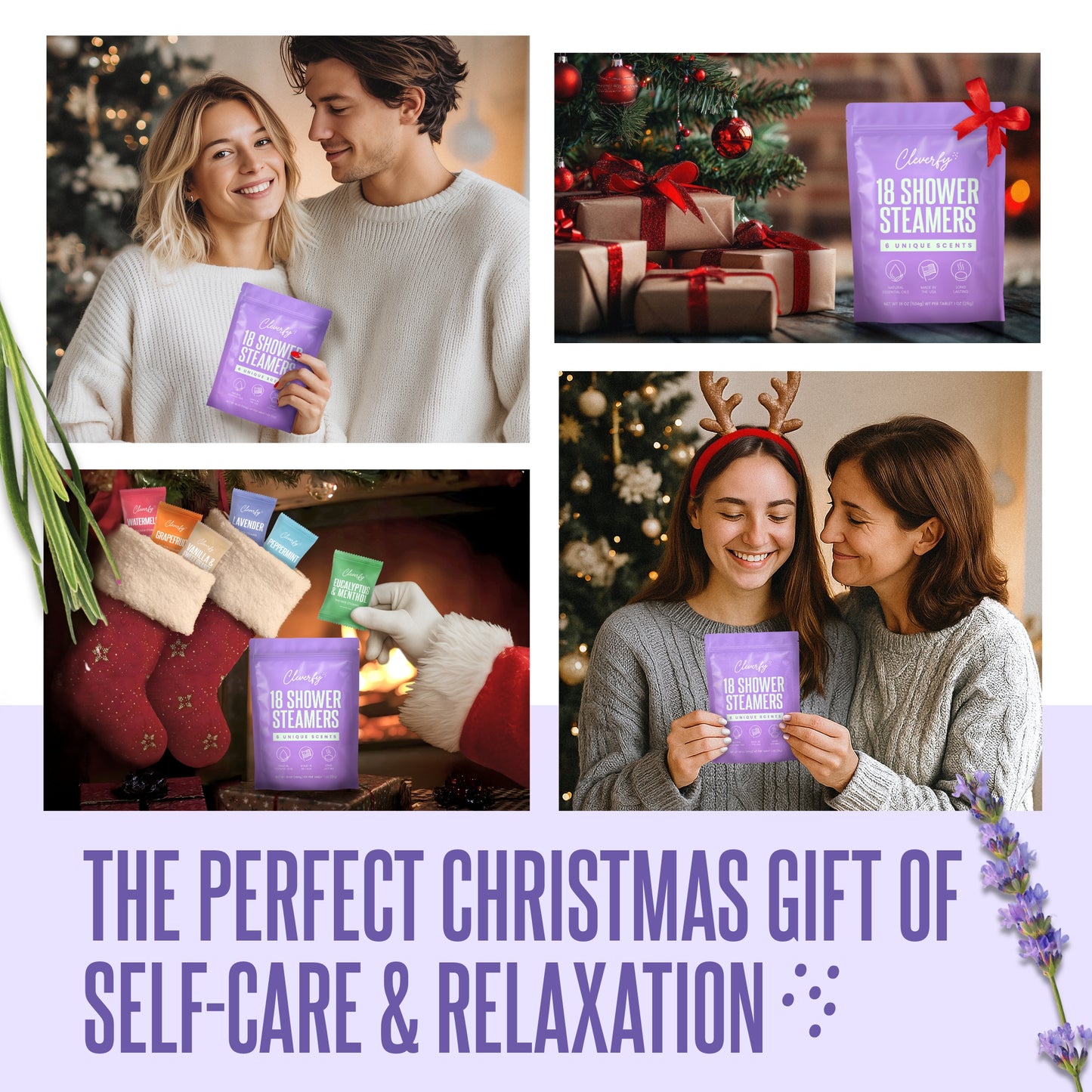 Cleverfy Purple Megapack of 18 Shower Steamers