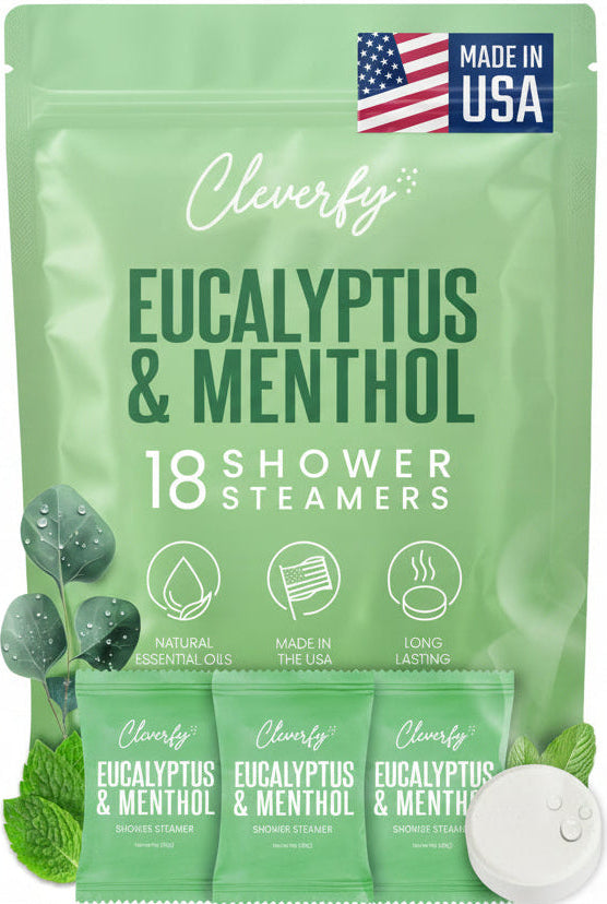 Cleverfy Eucalyptus and Menthol Megapack of 18 Shower Steamers