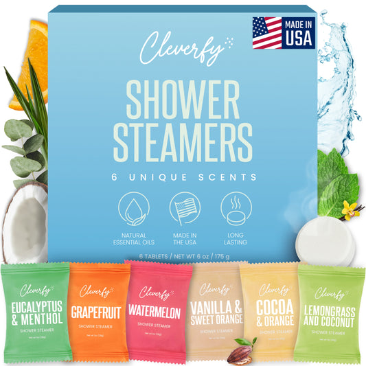Cleverfy Blue Gift Set of 6 Shower Steamers