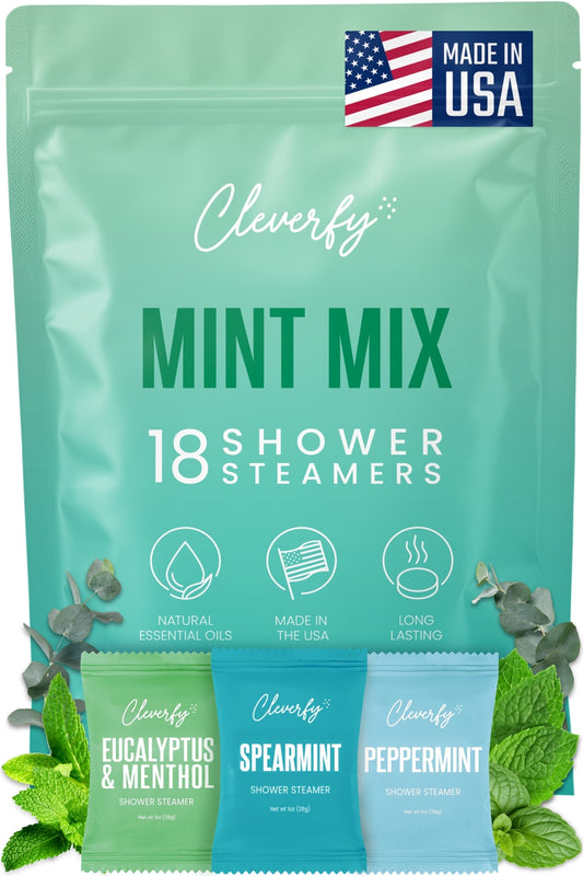 Cleverfy MintMix Megapack of 18 Shower Steamers
