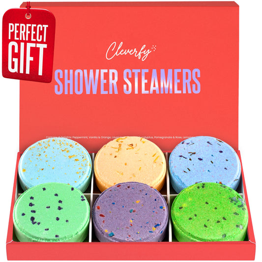 Cleverfy Red Gift Set of 6 Shower Steamers