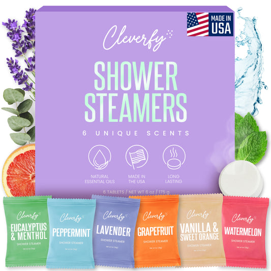 Cleverfy Purple Gift Set of 6 Shower Steamers