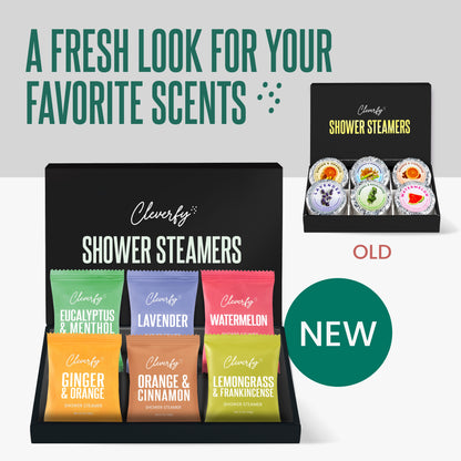 Cleverfy Men's Gift Set of 6 Shower Steamers