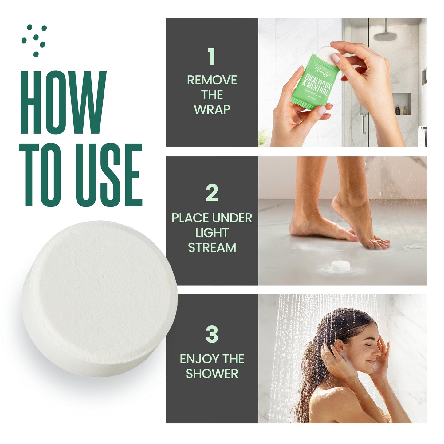 Cleverfy Men's Gift Set of 6 Shower Steamers