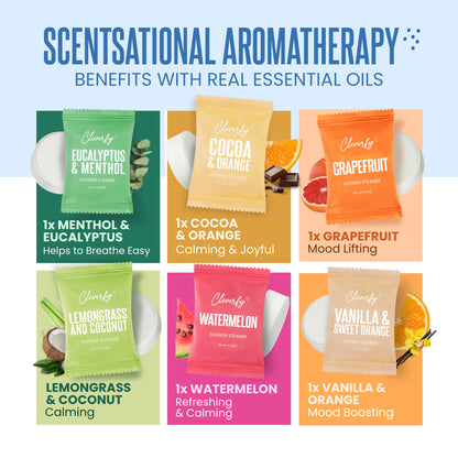 Cleverfy Blue Gift Set of 6 Shower Steamers