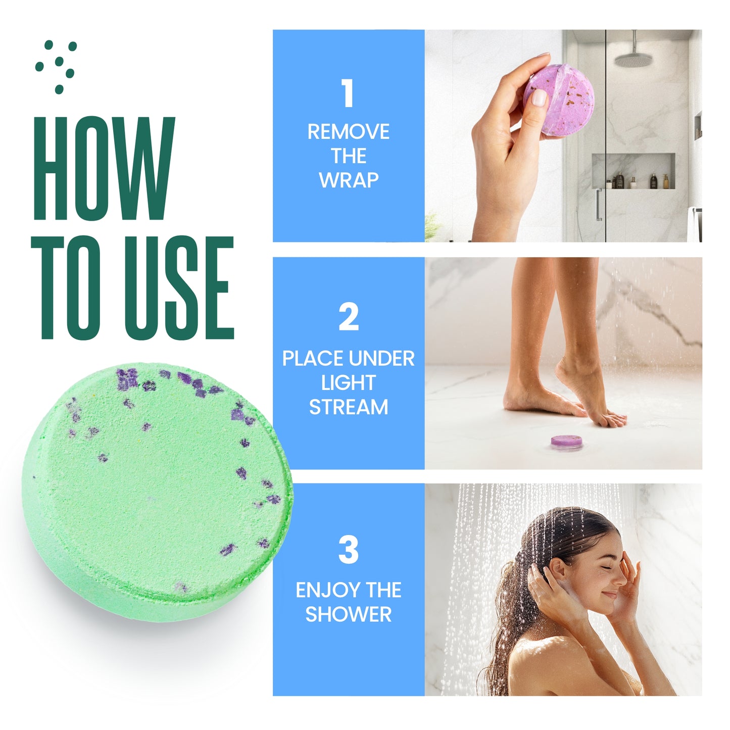 Cleverfy Blue Gift Set of 6 Shower Steamers