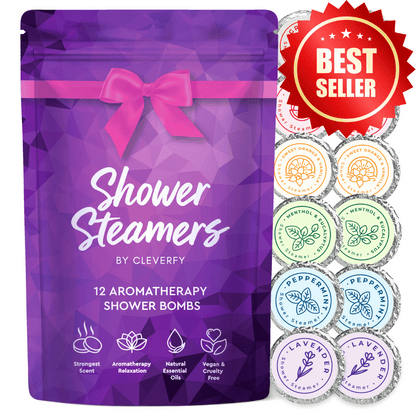 Cleverfy Purple Multipack of 12 Shower Steamers