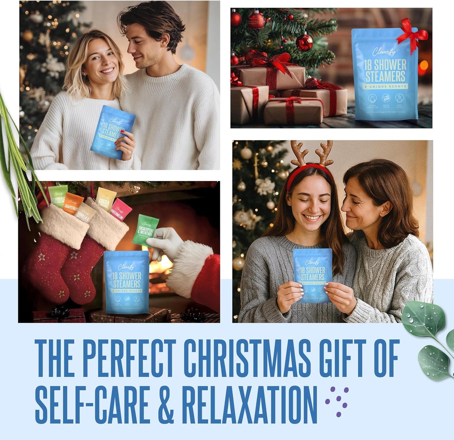 Cleverfy Blue Megapack of 18 Shower Steamers