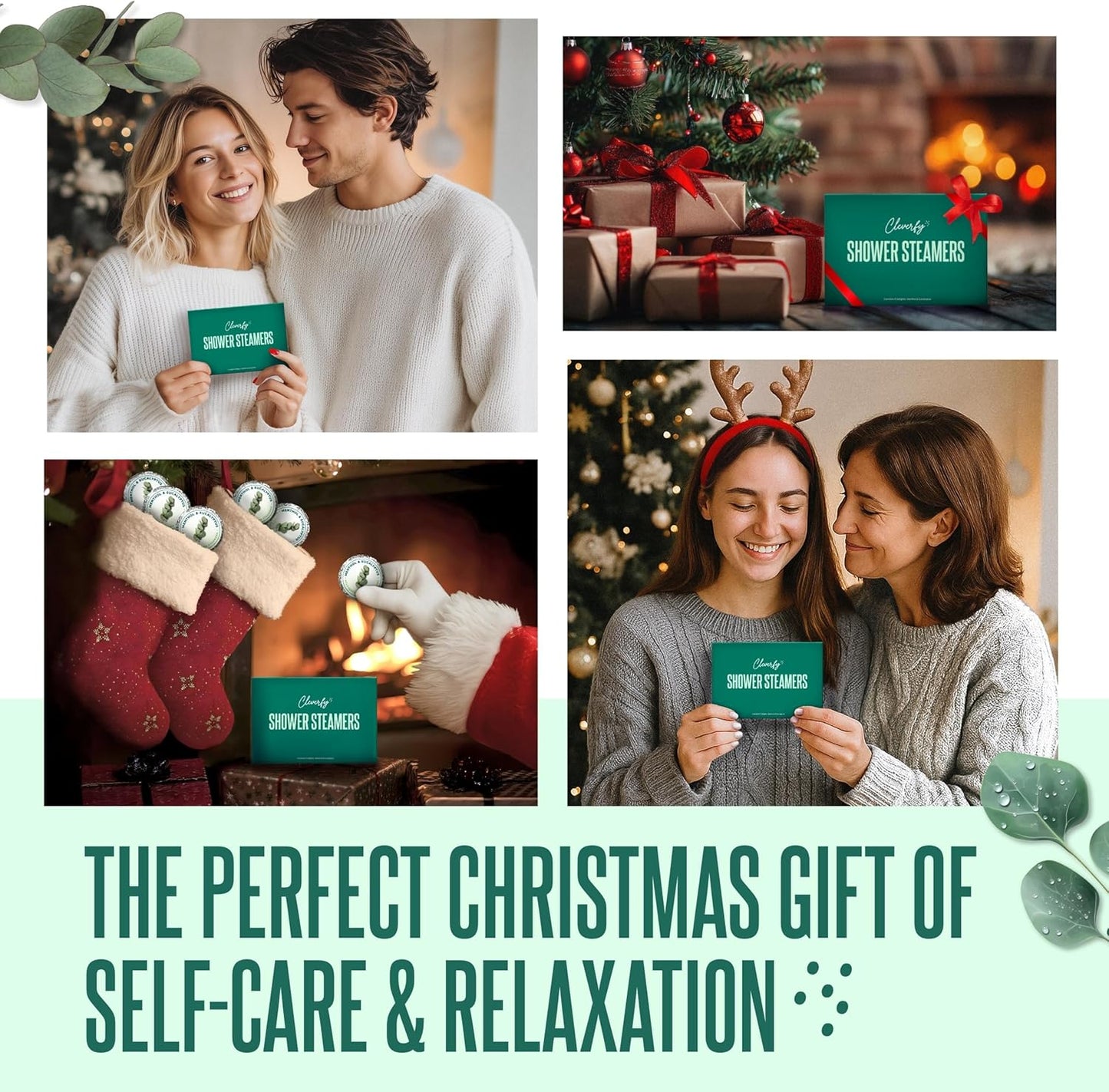 Cleverfy Green (Mini) Gift Set of 6 Shower Steamers