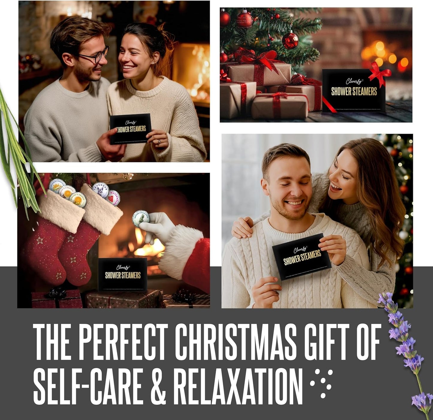 Cleverfy Men's Gift Set of 6 Shower Steamers