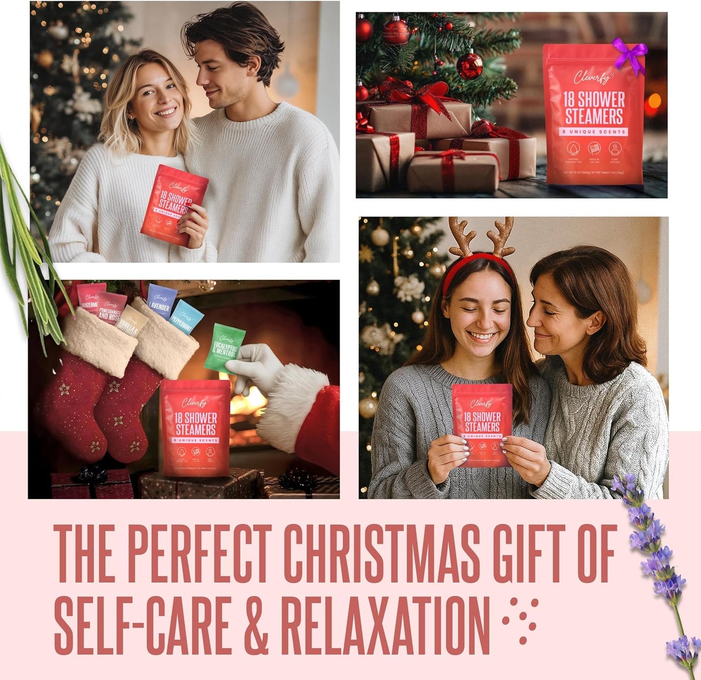 Cleverfy Red Megapack of 18 Shower Steamers