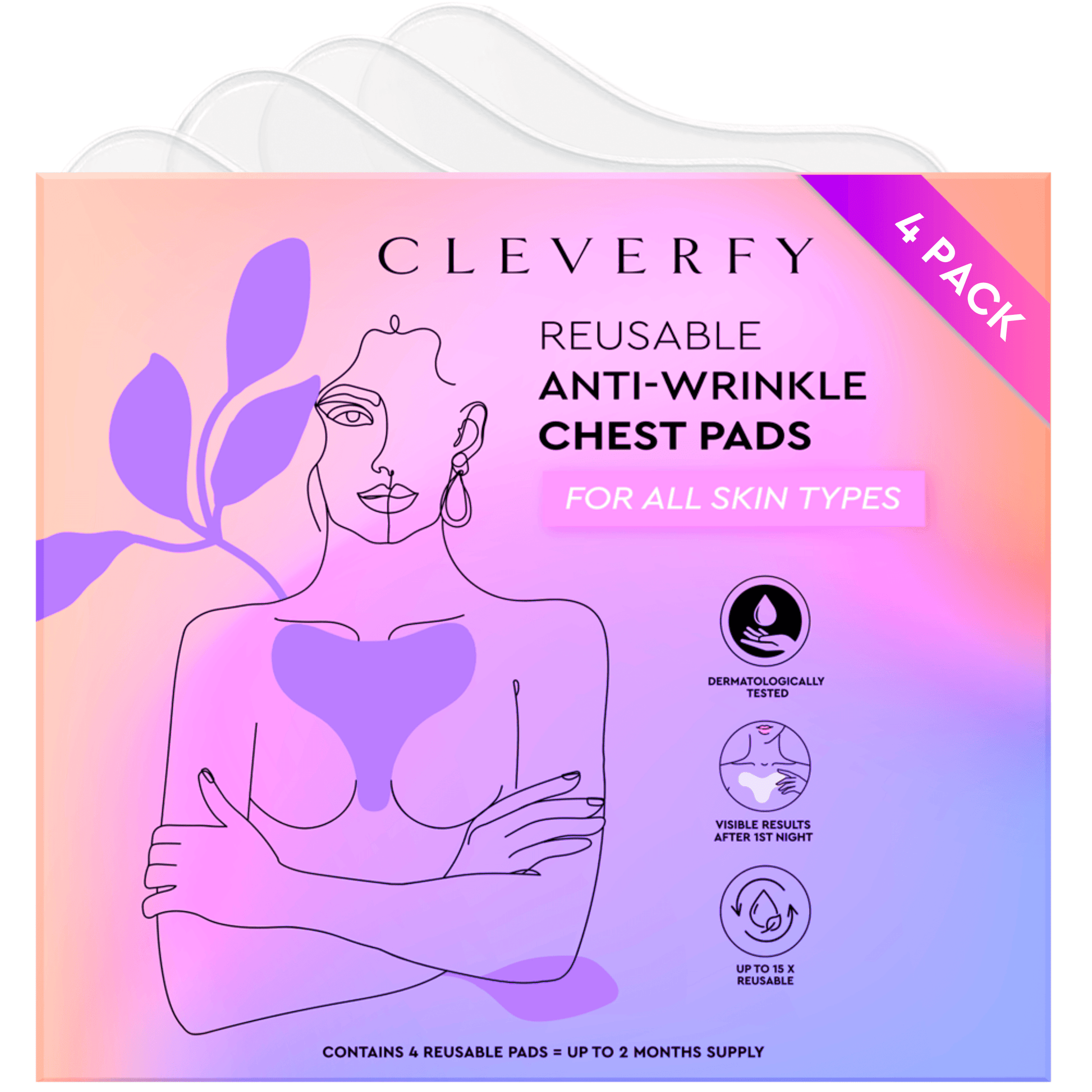Decollete anti wrinkle chest pads